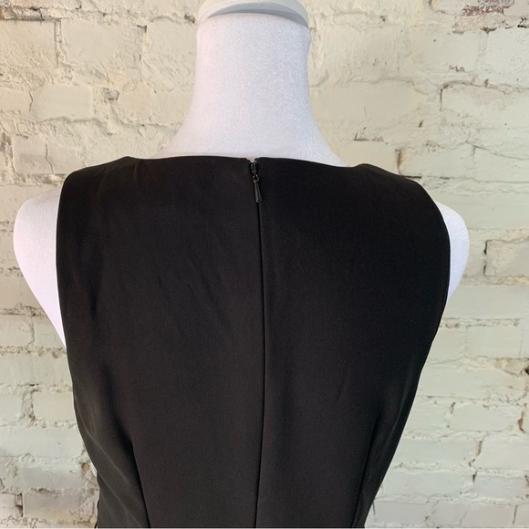 Carmen Marc Valvo Infusion Black White Ruffle Dress Cocktail Evening 4 - Picture 7 of 9